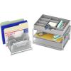 Simple Houseware Mesh Desk Organizer with Sliding Drawer, Double Tray and 5 Stacking Sorter Sections, Silver(Silver)
