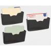Simple Houseware Single Pocket Wall Mount for Hanging File Holder, 3 Packs, White(Black)