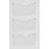 Simple Houseware Single Pocket Wall Mount for Hanging File Holder, 3 Packs, White(Clear)