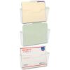 Simple Houseware Single Pocket Wall Mount for Hanging File Holder, 3 Packs, White(Clear)