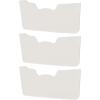 Simple Houseware Single Pocket Wall Mount for Hanging File Holder, 3 Packs, White(White)