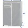 Simple Houseware Freestanding Cloths Garment Organizer Closet with Cover, Grey