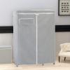 Simple Houseware Freestanding Cloths Garment Organizer Closet with Cover, Grey