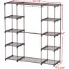 Simple Houseware Wardrobe Portable Closet Clothes Rack Shelf Organizer, Bronze