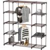 Simple Houseware Wardrobe Portable Closet Clothes Rack Shelf Organizer, Bronze