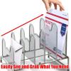 Simple Houseware Desk 5 Sections Step File Sorter Organizer, Silver(Silver)