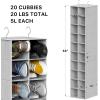 Simple Houseware 20 Section Shelves Hanging Shoes Organizer Holder for Closet, Gray