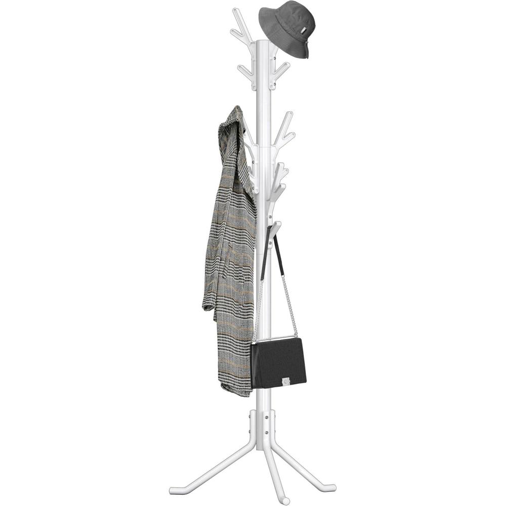 image:imageSimple Houseware Standing Coat and Hat Hanger Organizer Tree Shaped Rack for Entryway Bedroom and Hallway 18 Hooks BlackWhite