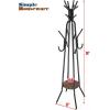 Simple Houseware Standing Coat Hat Hanger Organizer Tree Shaped Rack with Shelf for Entryway, Bedroom, and Hallway, 20 Hooks, Rustic Brown