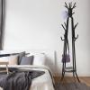 Simple Houseware Standing Coat Hat Hanger Organizer Tree Shaped Rack with Shelf for Entryway, Bedroom, and Hallway, 20 Hooks, Rustic Brown