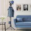 Simple Houseware Standing Coat and Hat Hanger Organizer Tree Shaped Rack for Entryway, Bedroom, and Hallway, 18 Hooks, Black(Black)