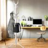 Simple Houseware Standing Coat and Hat Hanger Organizer Tree Shaped Rack for Entryway, Bedroom, and Hallway, 18 Hooks, Black(White)
