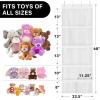 Simple Houseware Over the Door Stuffed Animal Storage Organizer, Hanging Toy Holder with 6 Mesh Pockets for Kids Room, White