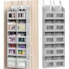 Simple Houseware Large Heavy Duty Over the Door Organizer with 5 Clear Window Pockets, 45 lbs Capacity for Pantry, Closet, Bathroom, Gray(10 Pockets)