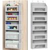 Simple Houseware Large Heavy Duty Over the Door Organizer with 5 Clear Window Pockets, 45 lbs Capacity for Pantry, Closet, Bathroom, Gray(5 Pockets)