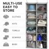 Simple Houseware 6 Shelf Double-Wide Hanging Closet Organizer, 12 Large Shelves Total, Gray