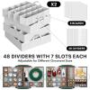 Simple Houseware Heavy-Duty Christmas Ornament Storage Box with Adjustable Dividers, Stores up to 64 Ornaments, Reinforced Base, Red(128 Ornaments)