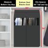 Simple Houseware 30″W x 54″H Garment Cover with Bottom Seal and Clear Window for Clothes Rack/Closet/Hanging Clothes, Dark Gray(54″ x 30″)
