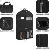 Simple Houseware 43-Inch Travel Garment Bag, Non-Woven Lightweight, Gray(43-Inch w/ Pocket  3-Pack)
