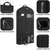 Simple Houseware 43-Inch Travel Garment Bag, Non-Woven Lightweight, Gray(54-Inch w/ Pocket  3-Pack)