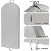 Simple Houseware 43-Inch Travel Garment Bag, Non-Woven Lightweight, Gray(60-Inch  3-Pack  Gray)