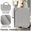 Simple Houseware 43-Inch Travel Garment Bag, Non-Woven Lightweight, Gray(60-Inch  3-Pack  Gray)