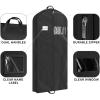 Simple Houseware 43-Inch Travel Garment Bag, Non-Woven Lightweight, Gray(60-Inch  3-Pack)