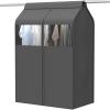 Simple Houseware 30″W x 54″H Garment Cover with Bottom Seal and Clear Window for Clothes Rack/Closet/Hanging Clothes, Dark Gray(54″ x 30″)