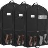 Simple Houseware 43-Inch Travel Garment Bag, Non-Woven Lightweight, Gray(43-Inch w/ Pocket  3-Pack)