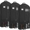 Simple Houseware 43-Inch Travel Garment Bag, Non-Woven Lightweight, Gray(54-Inch w/ Pocket  3-Pack)