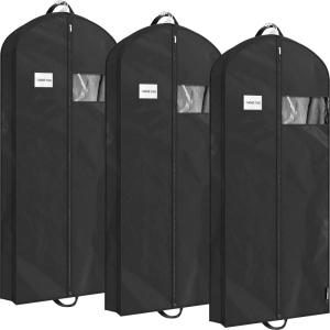 Simple Houseware 43-Inch Travel Garment Bag, Non-Woven Lightweight, Gray(60-Inch  3-Pack)