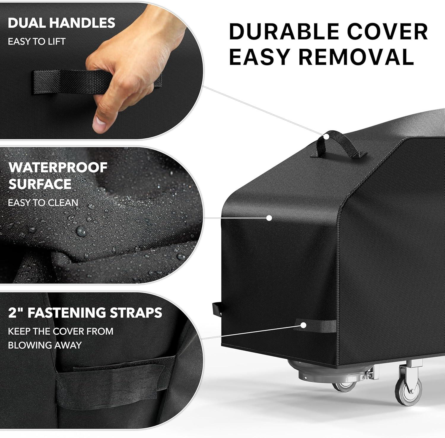 image:imageSimple Houseware 36 in Griddle Flat Top Grill Cover with Support Pole 600D Polyester Waterproof Compatible with Blackstone Griddle Cover