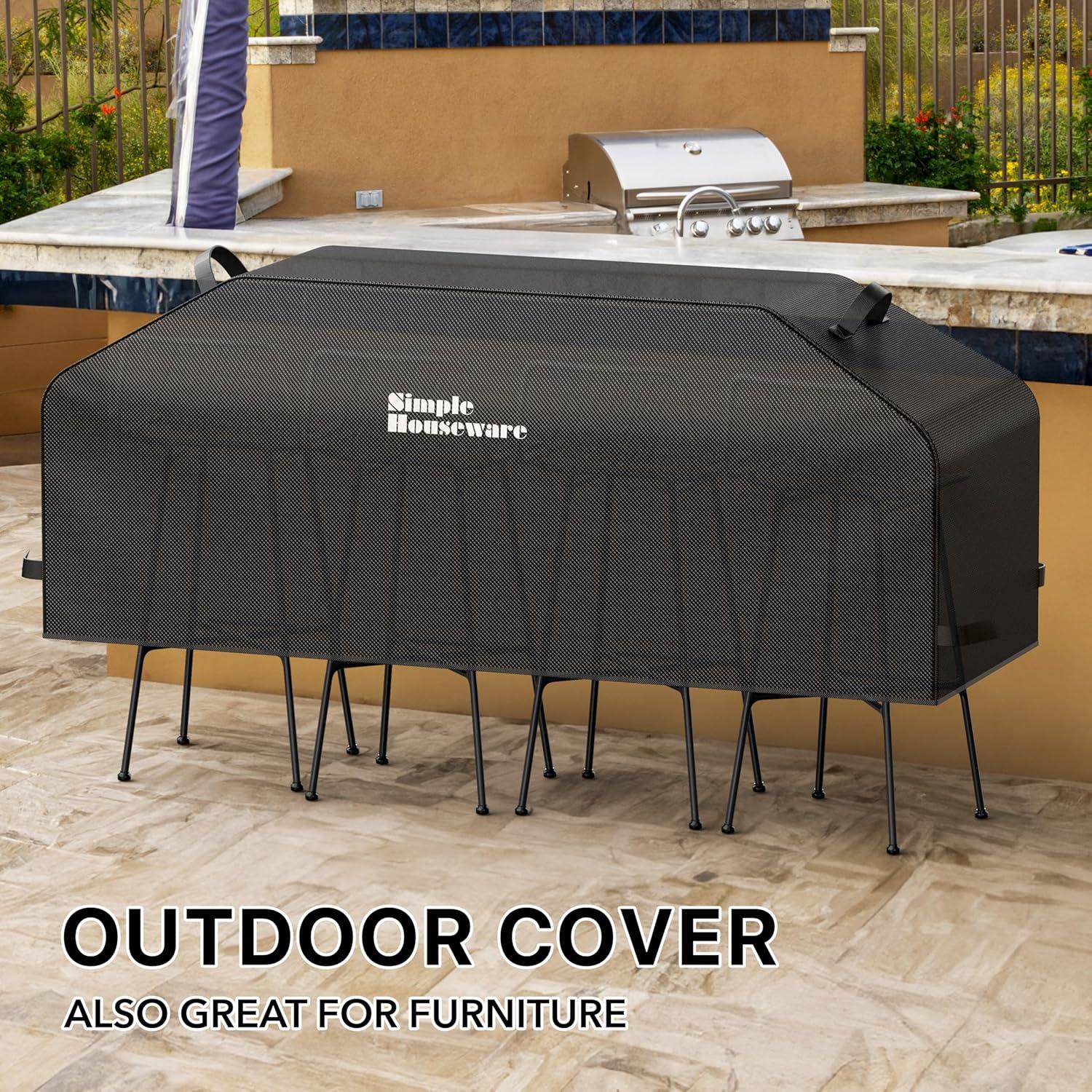 image:imageSimple Houseware 36 in Griddle Flat Top Grill Cover with Support Pole 600D Polyester Waterproof Compatible with Blackstone Griddle Cover
