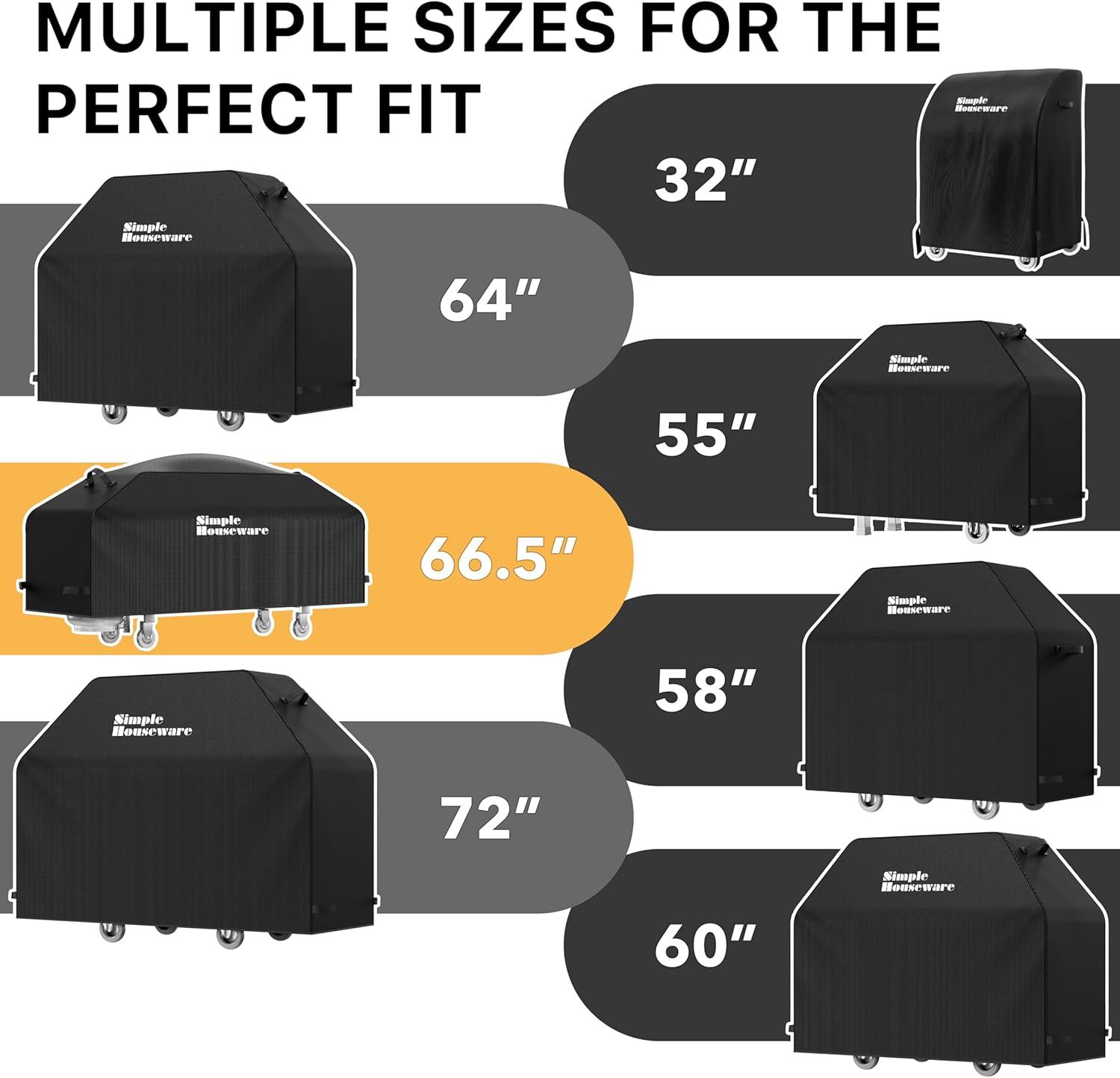 image:imageSimple Houseware 36 in Griddle Flat Top Grill Cover with Support Pole 600D Polyester Waterproof Compatible with Blackstone Griddle Cover