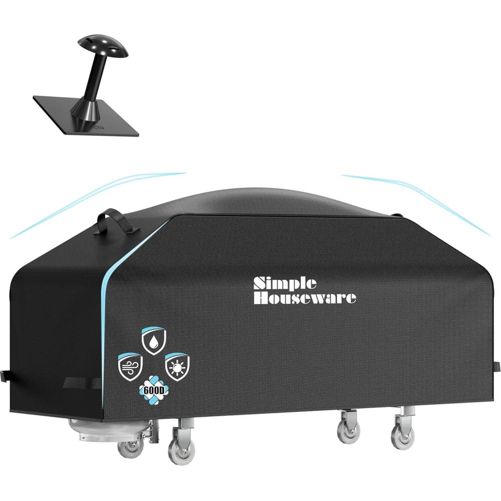 image:imageSimple Houseware 36 in Griddle Flat Top Grill Cover with Support Pole 600D Polyester Waterproof Compatible with Blackstone Griddle Cover