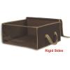 Simple Houseware 3 Pack Foldable Closet Organizer Clothing Storage Box with Clear Window, Brown(Brown)