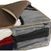 Simple Houseware 3 Pack Foldable Closet Organizer Clothing Storage Box with Clear Window, Brown(Brown)
