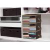 Simple Houseware 3 Pack Foldable Closet Organizer Clothing Storage Box with Clear Window, Brown(Brown)
